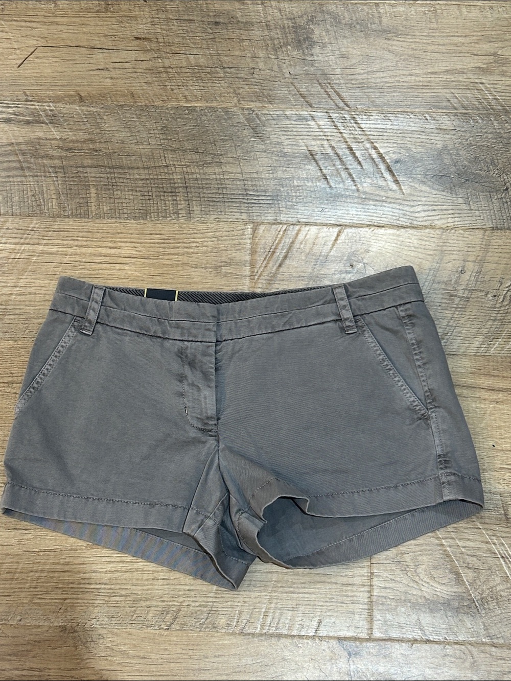 J. Crew Women's Gray High-Rise Chino Shorts